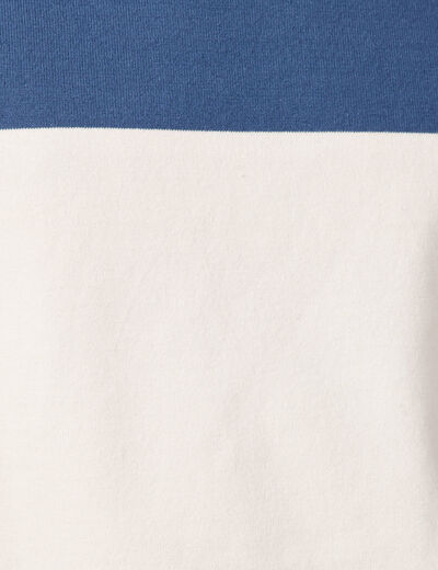 Pull manches longues col rond bleu fonc&eacute; homme
