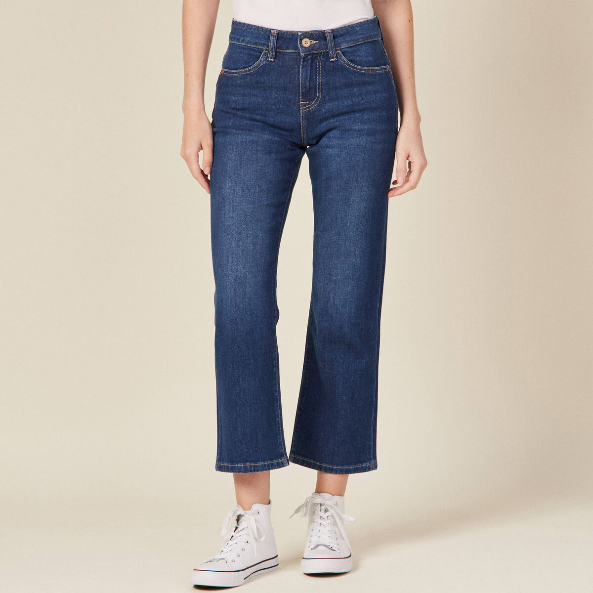 Jeans éco-responsable denim stone femme