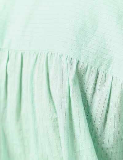 Blouse manches courtes vert clair femme