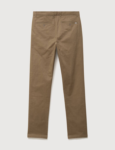 Pantalon chino slim taupe homme