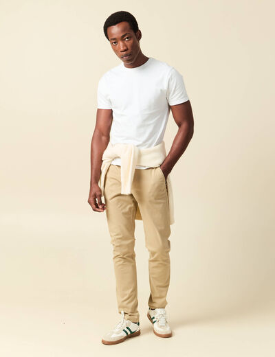 Pantalon chino longueur 32 taupe homme