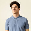 Polo éco-responsable bleu foncé homme