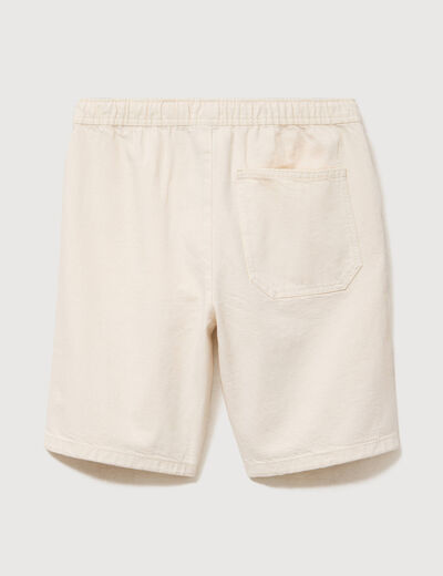 Bermuda en coton ecru homme