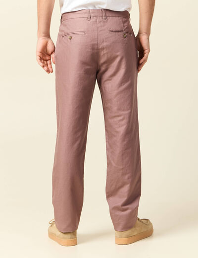 Pantalon chino vieux rose homme