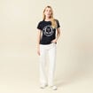 T-shirt manches courtes bleu marine femme