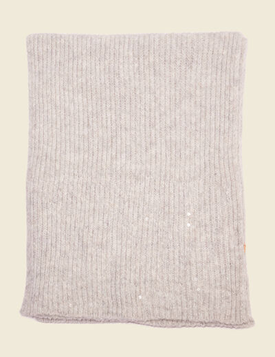 Écharpe sequins gris femme