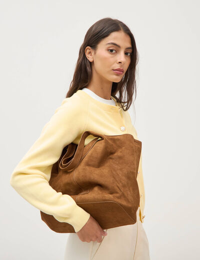 Sac cabas marron femme
