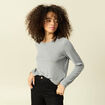 T-shirt manches longues gris femme