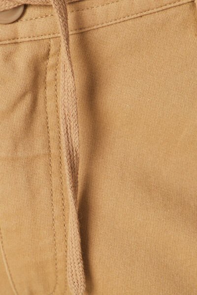 Pantalon cargo taille à cordon vert kaki homme