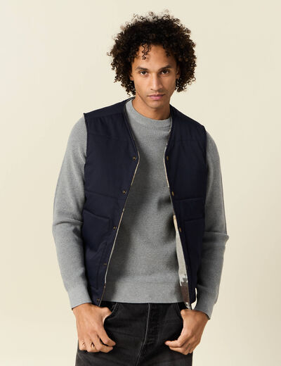 Blouson sans manche réversible beige homme