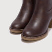 Bottes &agrave; talon marron fonc&eacute; femme