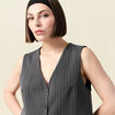 Veston sans manches gris femme