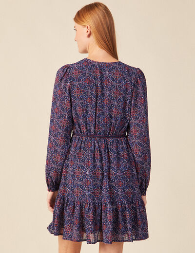 Robe patineuse éco-responsable bleu marine femme
