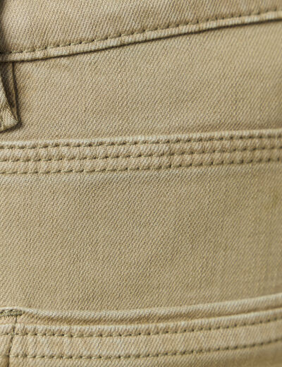 Jeans éco-responsable straight vert kaki homme