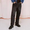 Jeans loose longueur 32 en coton denim noir homme