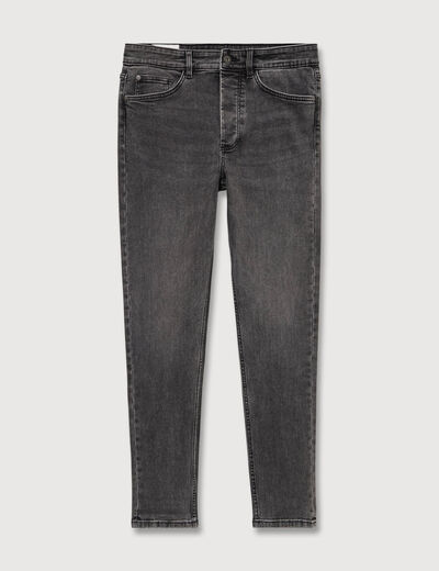 Jeans skinny tapered denim snow noir homme