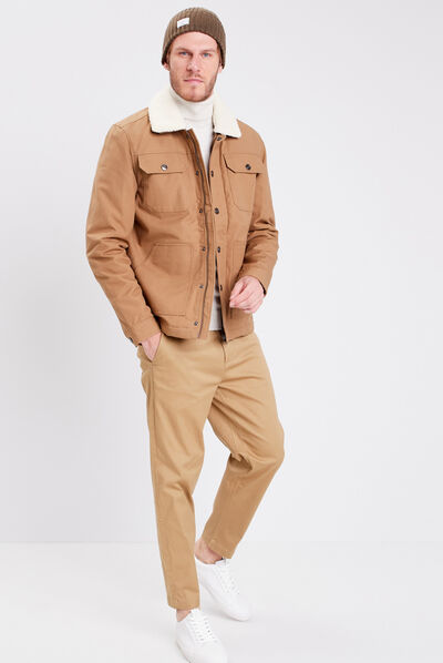Blouson éco-responsable vert kaki homme