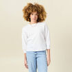 T-shirt manches 3/4 blanc femme