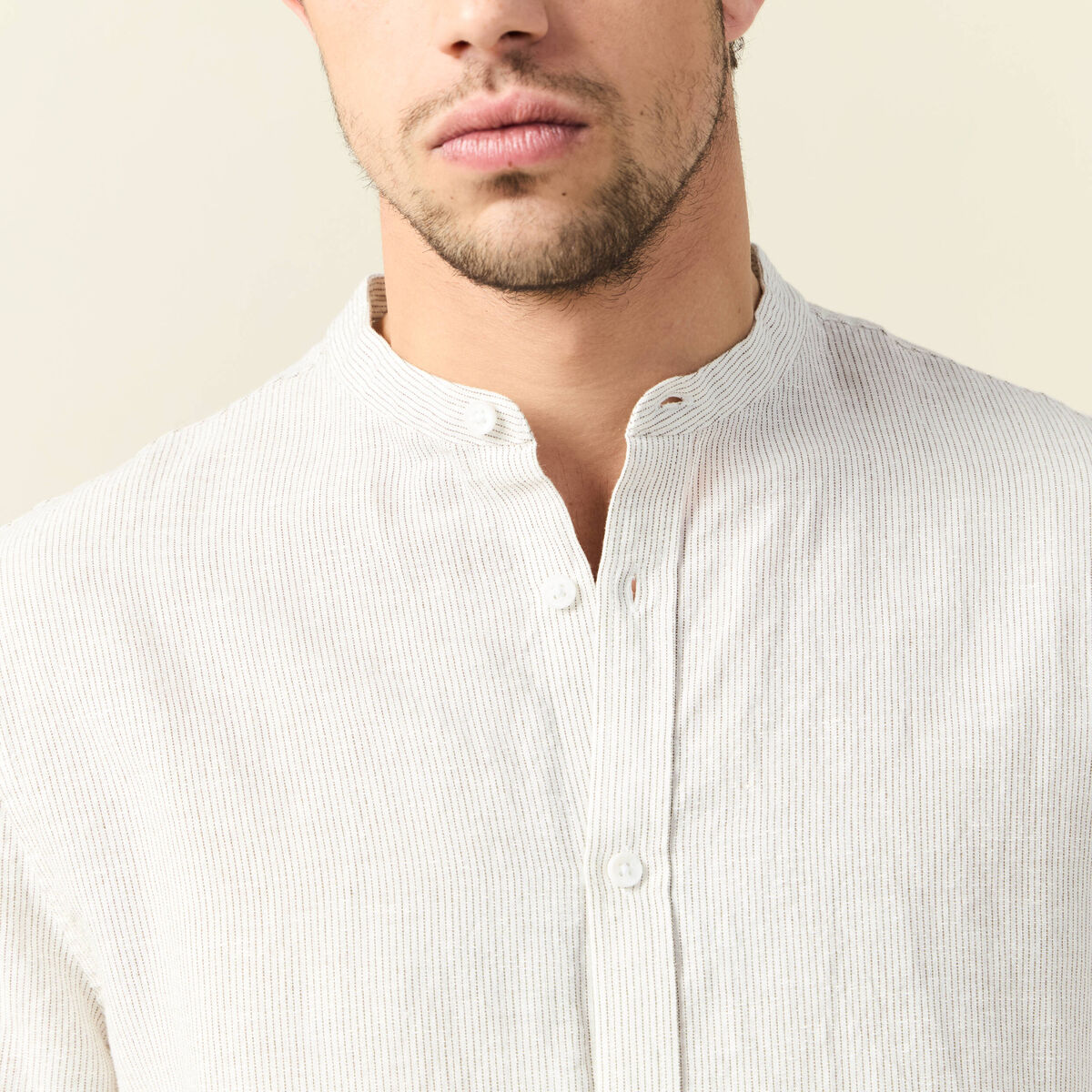 Chemise manches longues gris homme