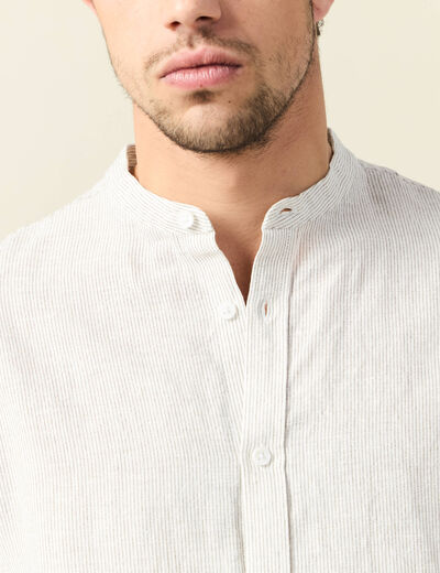Chemise manches longues gris homme