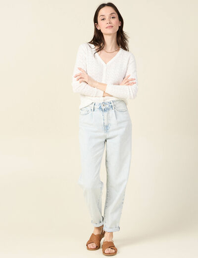 Gilet éco-responsable ecru femme
