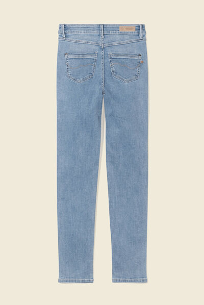 Jeans slim taille haute denim used femme