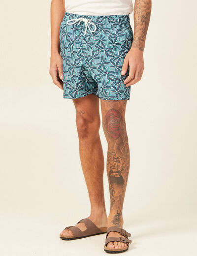Short de bain bleu pétrole homme