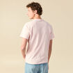 T-shirt en coton manches courtes rose poudr&eacute;e homme