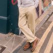 Chino coupe straight beige homme