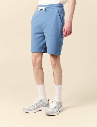 Short éco-responsable bleu gris homme