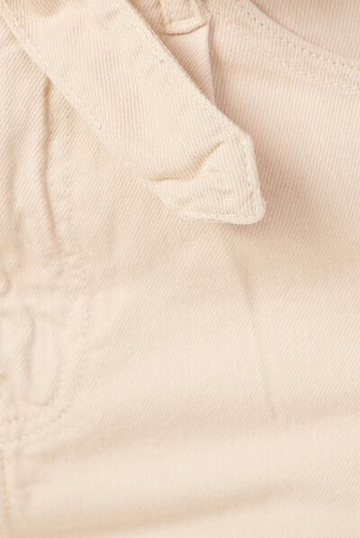 Jeans slouchy ceinturé denim blanc femme