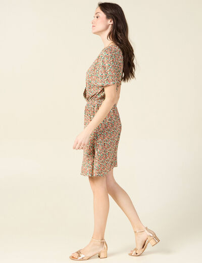 Robe droite fluide blanc femme