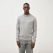 Pull droit tweed manches longues gris homme