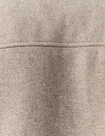 Surchemise boutonn&eacute;e beige homme