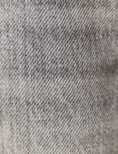 Jeans straight taille haute denim gris clair femme