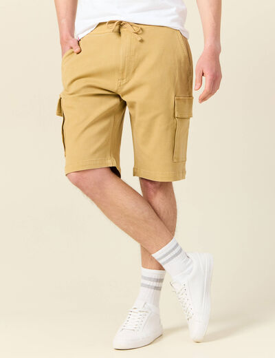 Bermuda éco-responsable beige homme