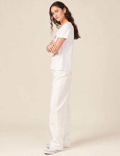 T-shirt éco-responsable blanc femme