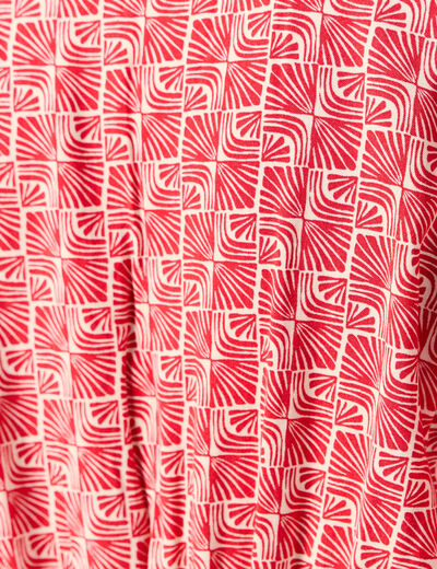 Robe longue éco-responsable rouge femme