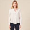 Blouse manches longues ecru femme
