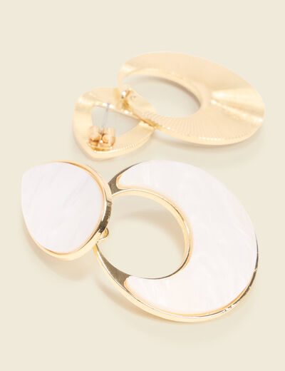 Boucles d'oreilles ivoire femme