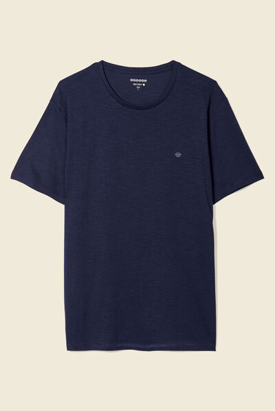 T-shirt Instinct col rond bleu marine homme