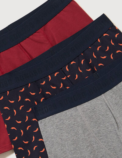 Lot de 3 boxers rouge homme