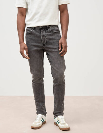 Jeans skinny tapered denim snow noir homme