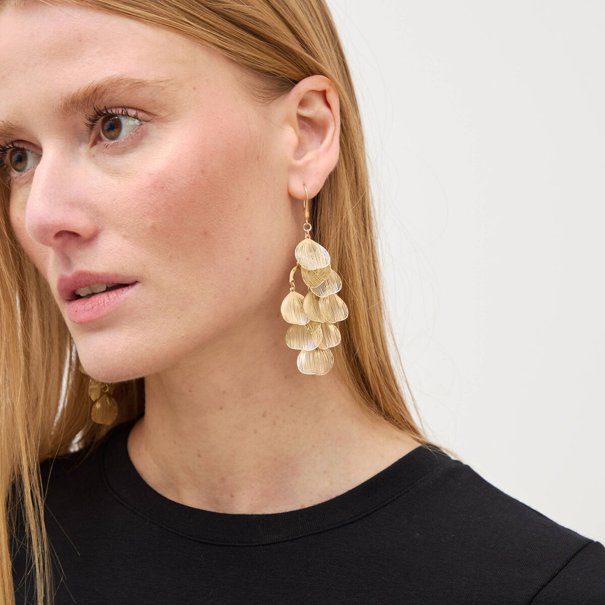 Boucles d'oreilles couleur or femme