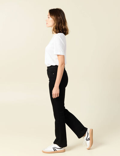 Jeans bootcut denim noir femme