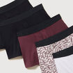 Lot de 5 boxers prune homme