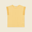 T-shirt manches courtes jaune moutarde femme