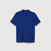 Polo cintr&eacute; manches courtes en coton bleu electrique homme