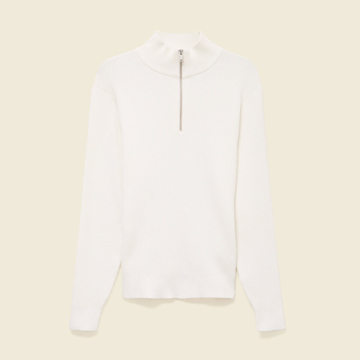 Pull col camionneur ecru homme