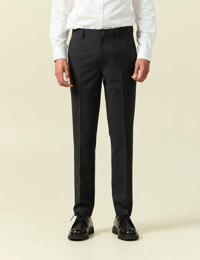 Pantalon chino droit longueur 32 noir homme